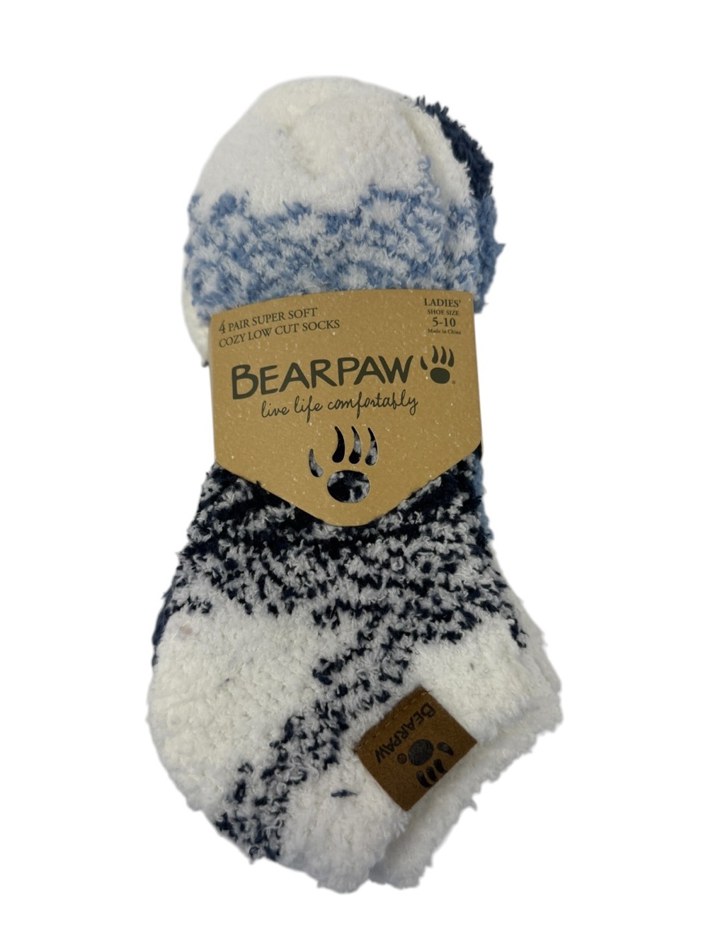 BearPaw Women’s 4 Pair Super Soft Cozy Low Cut Socks